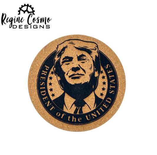 Trump President of the United States Cork Coaster - Pack of 4